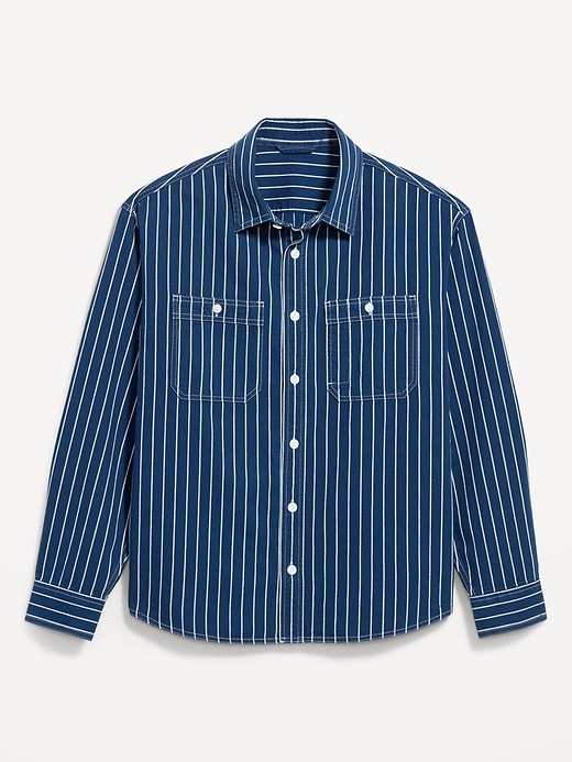 Image number 4 showing, Loose Fit Striped Workwear Shirt