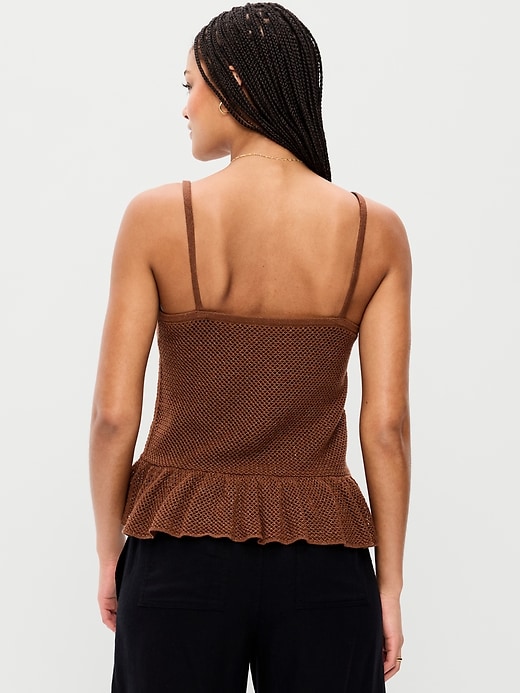 Image number 2 showing, Metallic Peplum Tank Top
