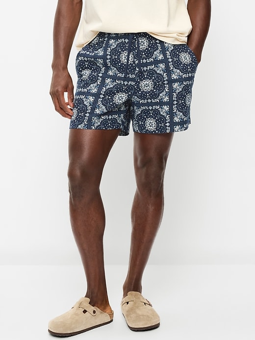 Image number 2 showing, Linen-Blend Jogger Shorts -- 5-inch inseam