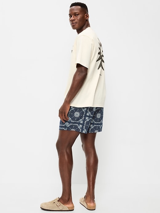 Image number 3 showing, Linen-Blend Jogger Shorts -- 5-inch inseam