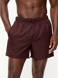 Image number 1 showing, Textured Swim Trunks -- 5-inch inseam