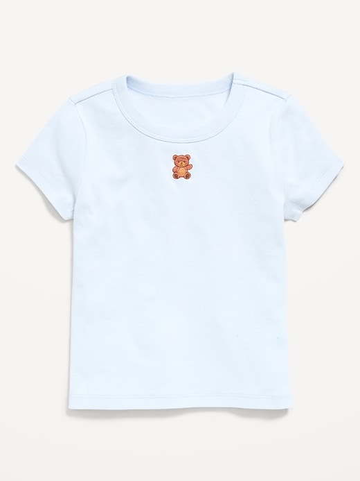 Image number 1 showing, Fitted Short-Sleeve T-Shirt for Girls