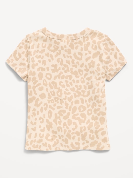 Image number 2 showing, Fitted Short-Sleeve T-Shirt for Girls