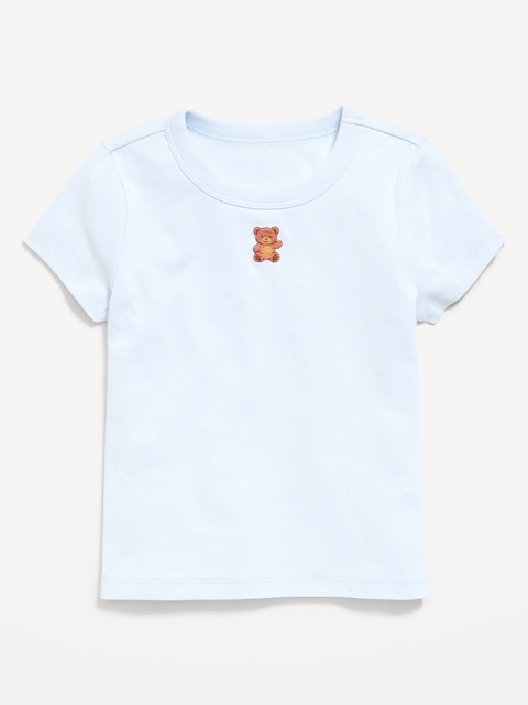 Fitted Short-Sleeve T-Shirt for Girls