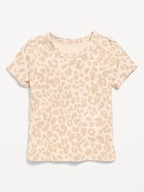Image number 1 showing, Fitted Short-Sleeve T-Shirt for Girls