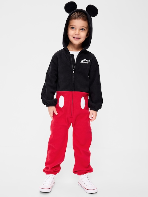 Disney© Hooded Mickey Mouse Microfleece One-Piece for Toddler Boys