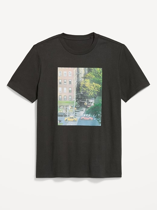 Image number 1 showing, Soft-Washed Crew-Neck Graphic T-Shirt