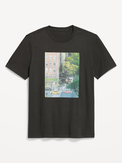 Soft-Washed Crew-Neck Graphic T-Shirt