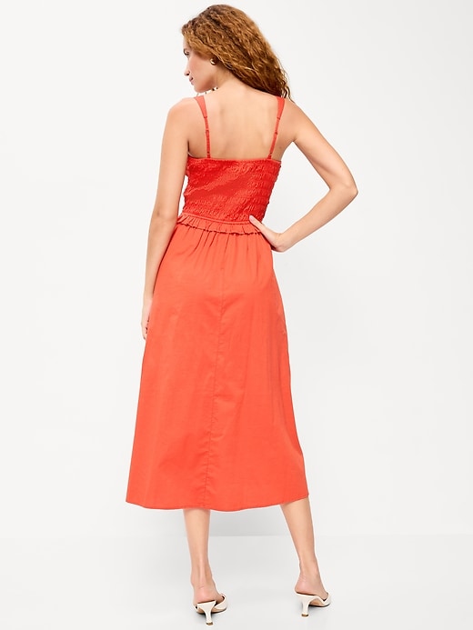 Image number 2 showing, Fit & Flare Smocked-Bodice Midi Dress