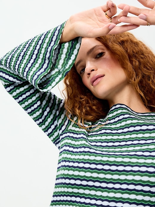 Image number 4 showing, Pointelle Rib-Knit Cover-Up