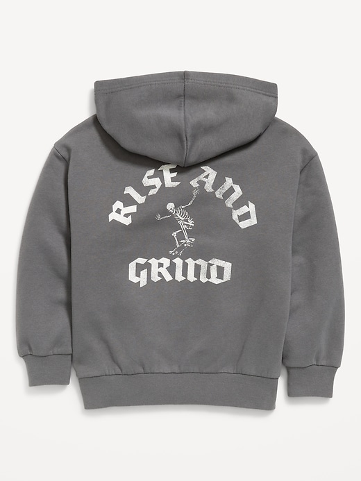Image number 2 showing, Oversized Graphic Zip Hoodie for Boys