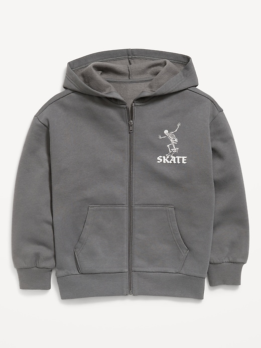 Image number 1 showing, Oversized Graphic Zip Hoodie for Boys