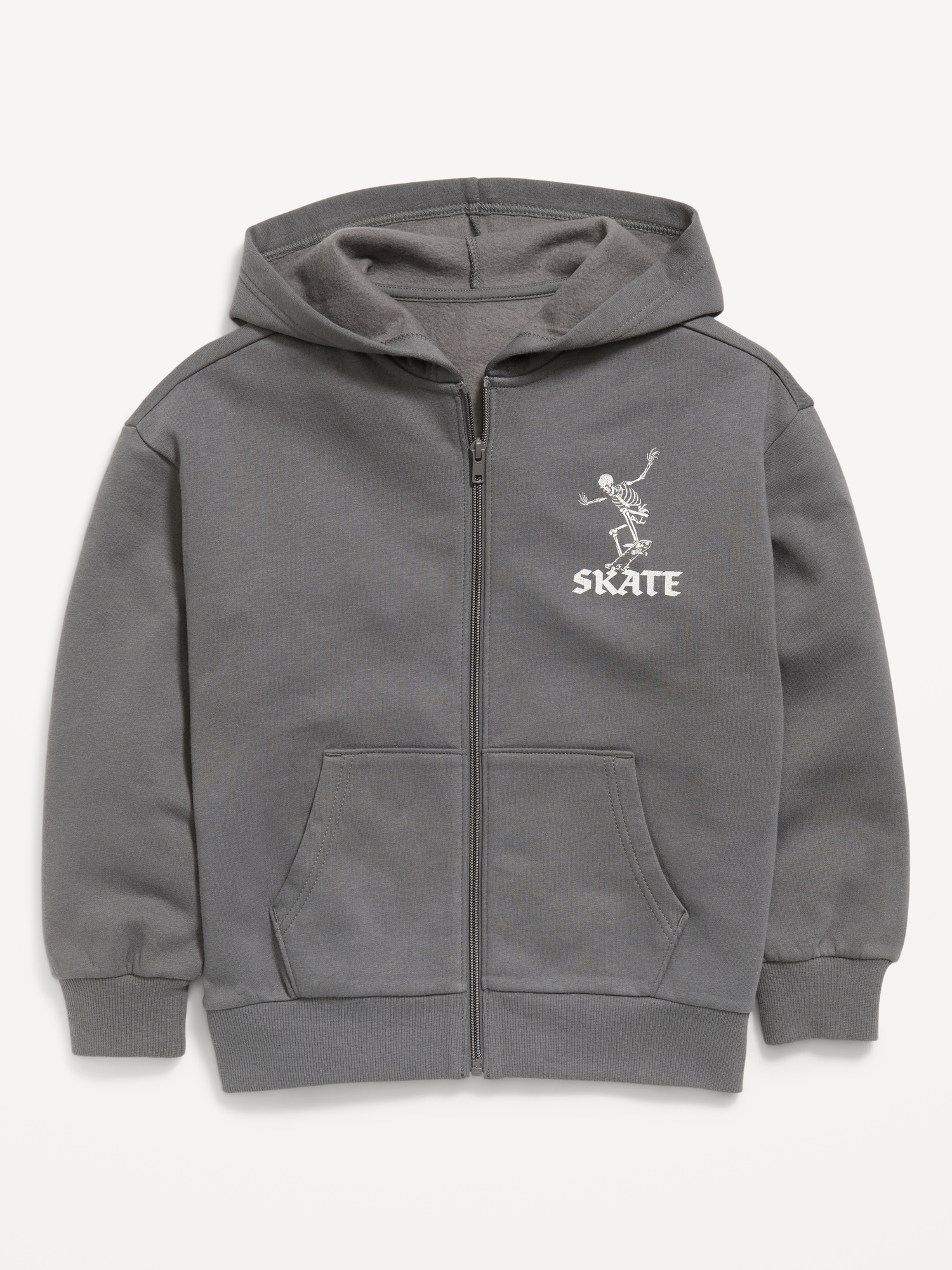 Oversized Graphic Zip Hoodie for Boys