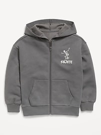 Image number 1 showing, Oversized Graphic Zip Hoodie for Boys