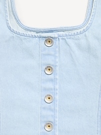 Image number 4 showing, Button-Front Denim Tank Top for Girls