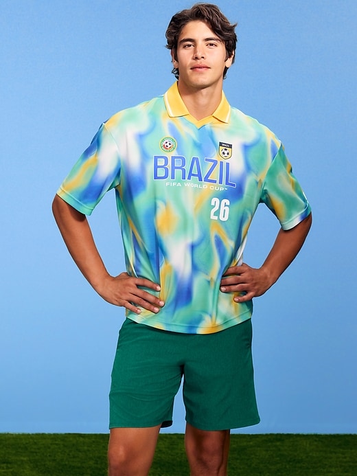 Image number 1 showing, FIFA World Cup 26™ Brazil Lifestyle Collared Jersey T-Shirt for Men
