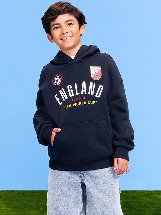 Image number 1 showing, FIFA World Cup 26™ England Oversized Pullover Hoodie for Boys