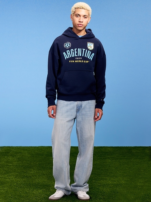 Image number 1 showing, FIFA World Cup 26™ Argentina Oversized Pullover Hoodie for Men