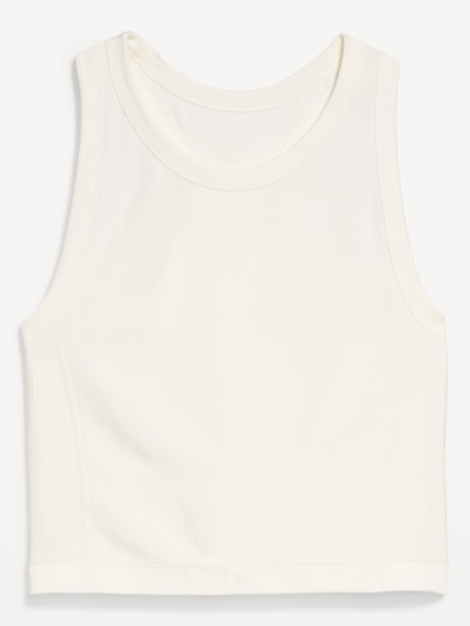 Image number 9 showing, Seamless Fitted High-Neck Crop Top