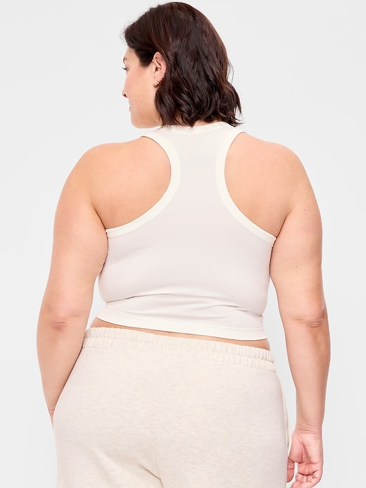 Image number 8 showing, Seamless Fitted High-Neck Crop Top