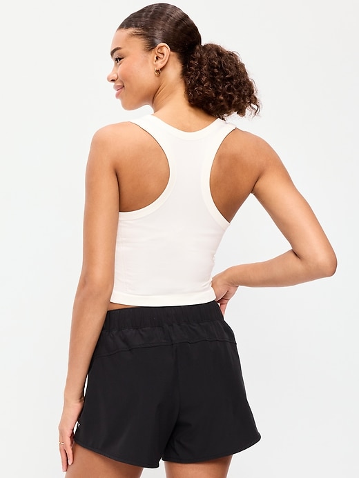Image number 2 showing, Seamless Fitted High-Neck Crop Top