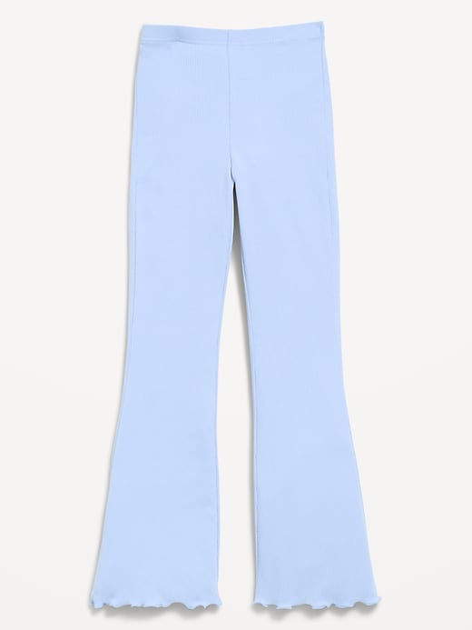Image number 1 showing, High-Waisted Ribbed Flared Leggings for Girls