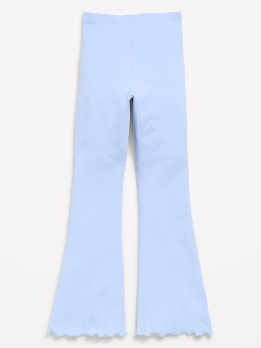 Image number 2 showing, High-Waisted Ribbed Flared Leggings for Girls