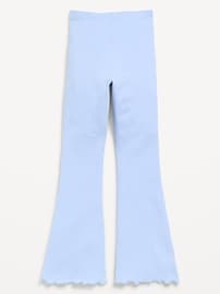 Image number 2 showing, High-Waisted Ribbed Flared Leggings for Girls