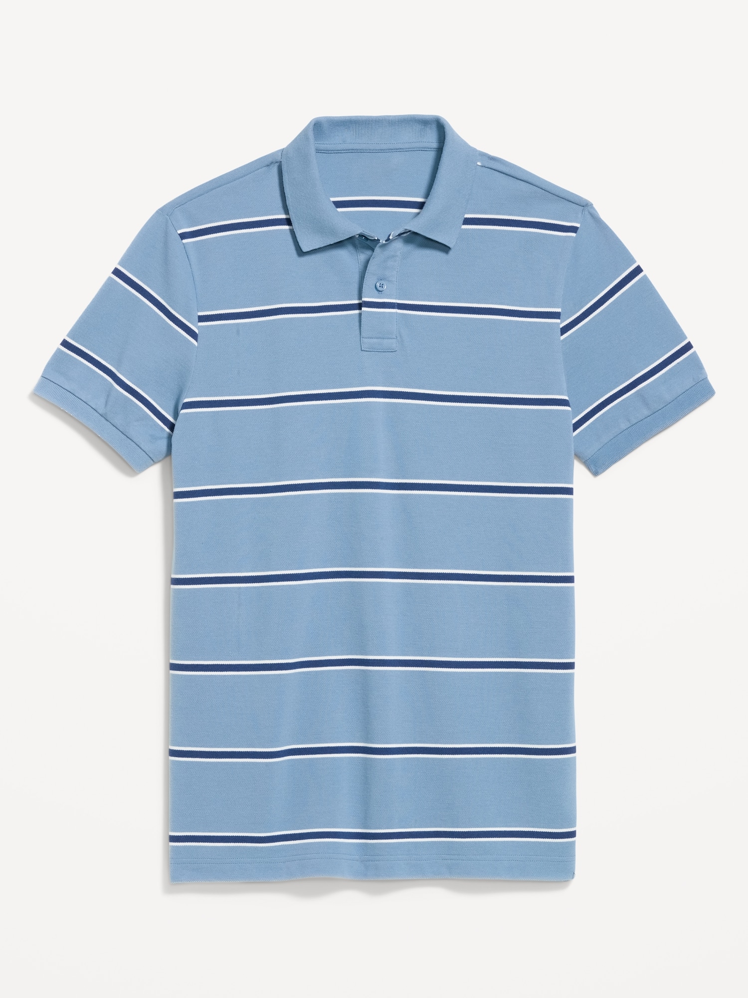 Striped Pique Polo