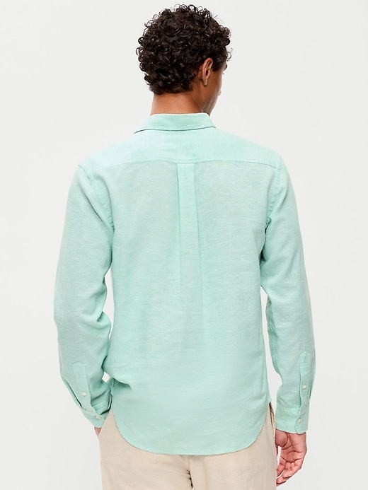 Image number 2 showing, Classic Fit Linen-Blend Shirt