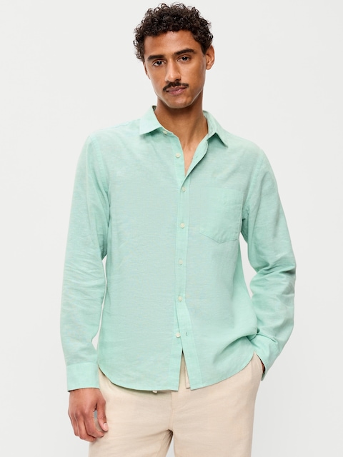 Classic Fit Linen-Blend Shirt