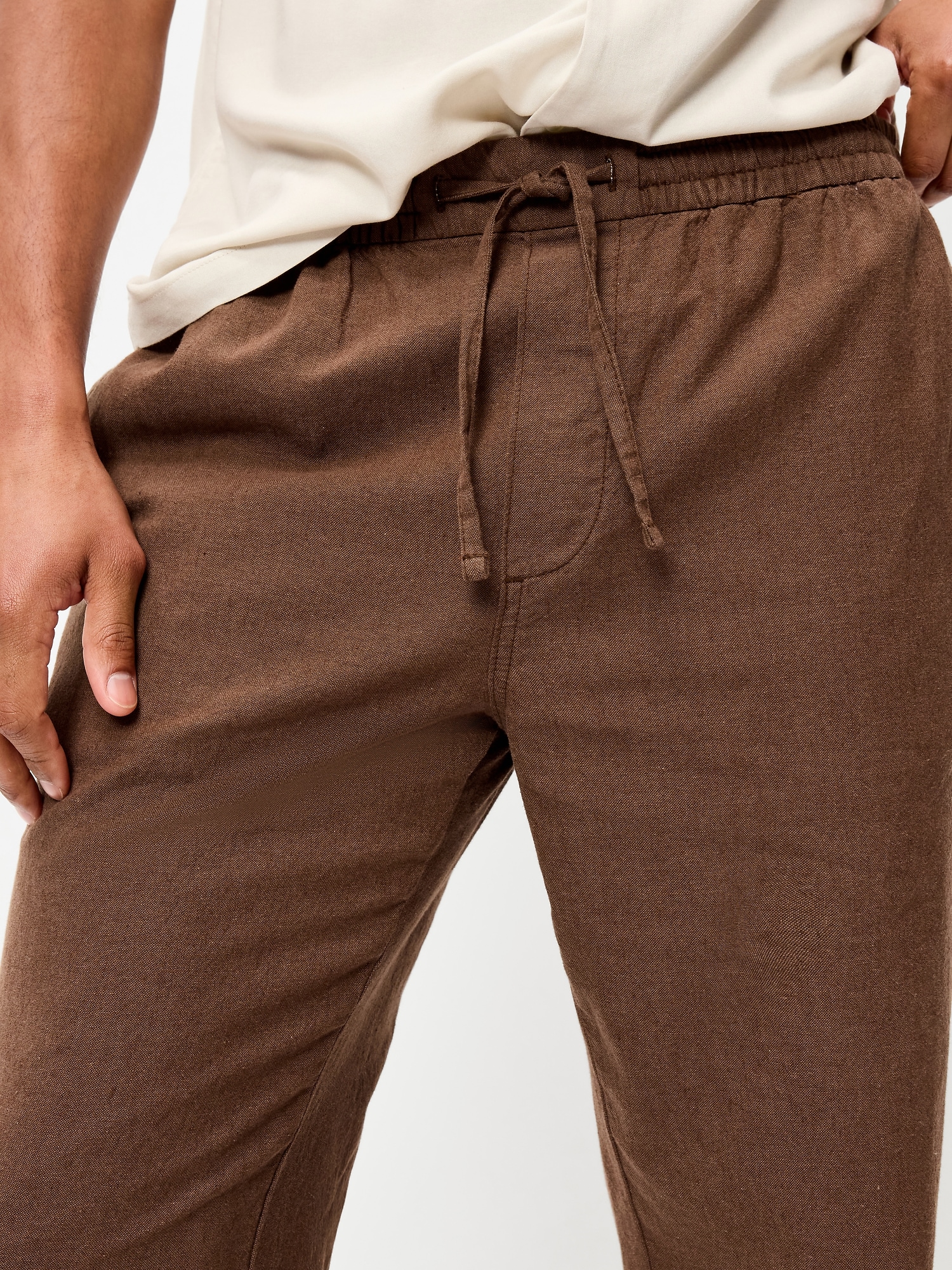 90's Straight-Fit Linen-Blend Pants