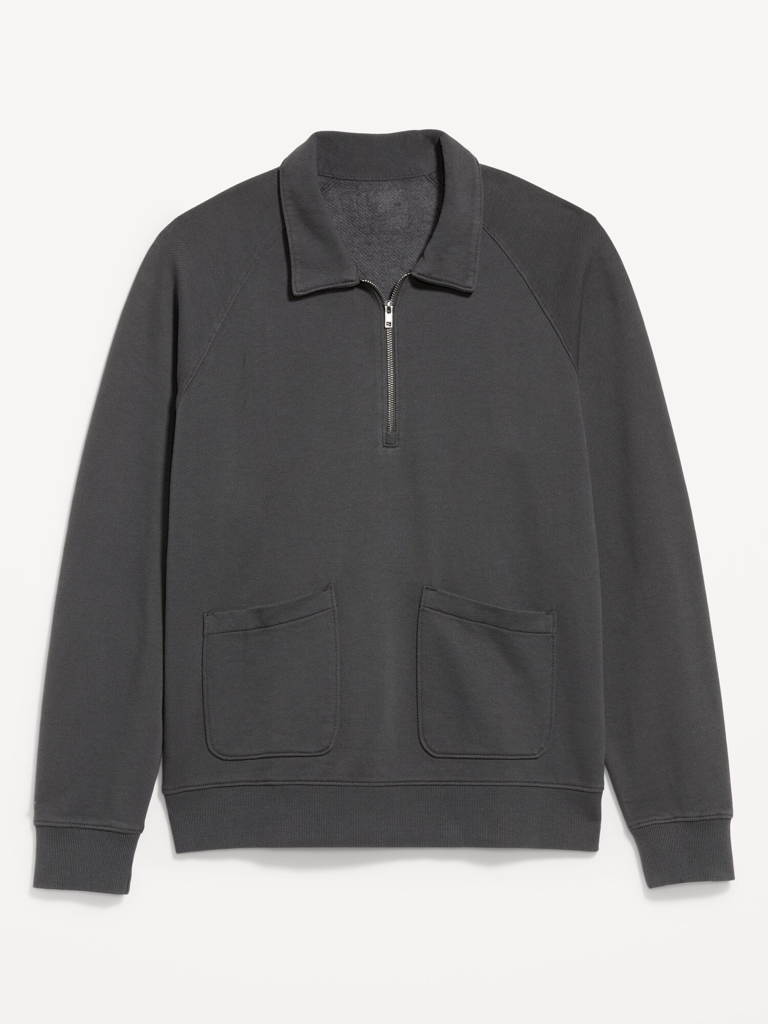Мужской свитер Old Navy Workwear Collared Fleece Chore Pullover, цвет: Panther — фото 4