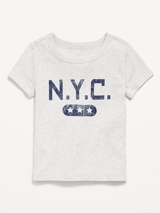 Image number 1 showing, Fitted Short-Sleeve T-Shirt for Girls