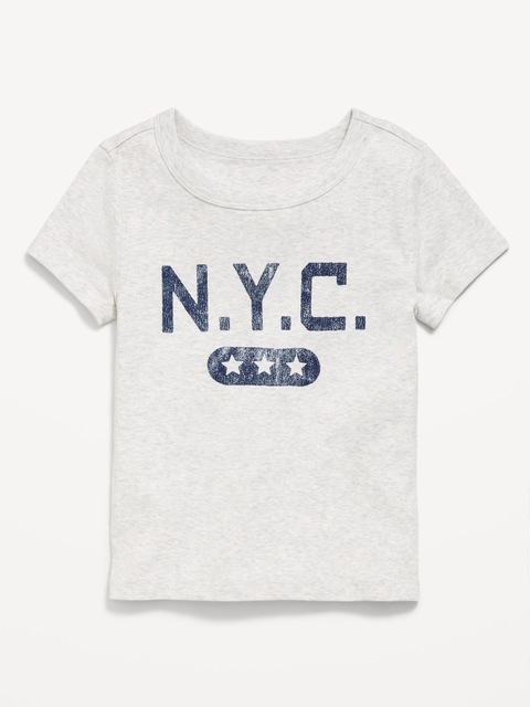 Fitted Short-Sleeve T-Shirt for Girls