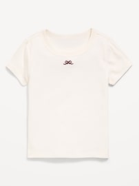 Image number 1 showing, Fitted Short-Sleeve T-Shirt for Girls