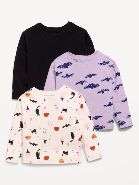 Long-Sleeve T-Shirt 3-Pack for Toddler Girls