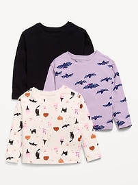 Image number 1 showing, Long-Sleeve T-Shirt 3-Pack for Toddler Girls
