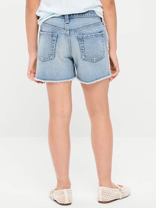 Image number 2 showing, Extra High-Waisted Frayed-Hem Jean Shorts for Girls