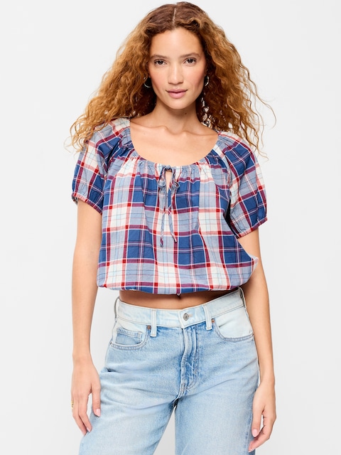 Short-Sleeve Bubble Top