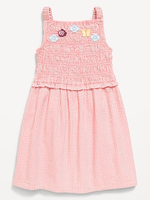 Image number 2 showing, Sleeveless Smocked Textured Dress for Toddler Girls