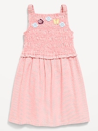 Image number 2 showing, Sleeveless Smocked Textured Dress for Toddler Girls