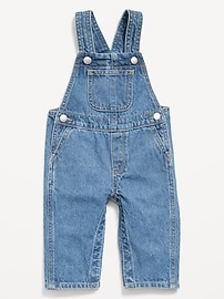 Image number 1 showing, Unisex Baggy Jean Overalls for Baby