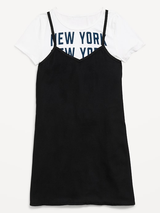 Image number 3 showing, Short-Sleeve Graphic T-Shirt and Dress Set for Girls