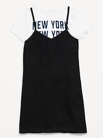 Image number 3 showing, Short-Sleeve Graphic T-Shirt and Dress Set for Girls