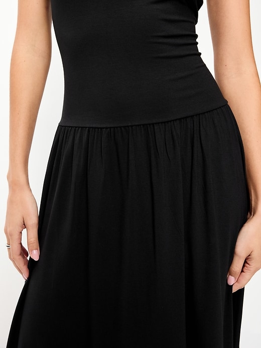 Image number 5 showing, Jersey Knit Drop-Waist Midi Dress
