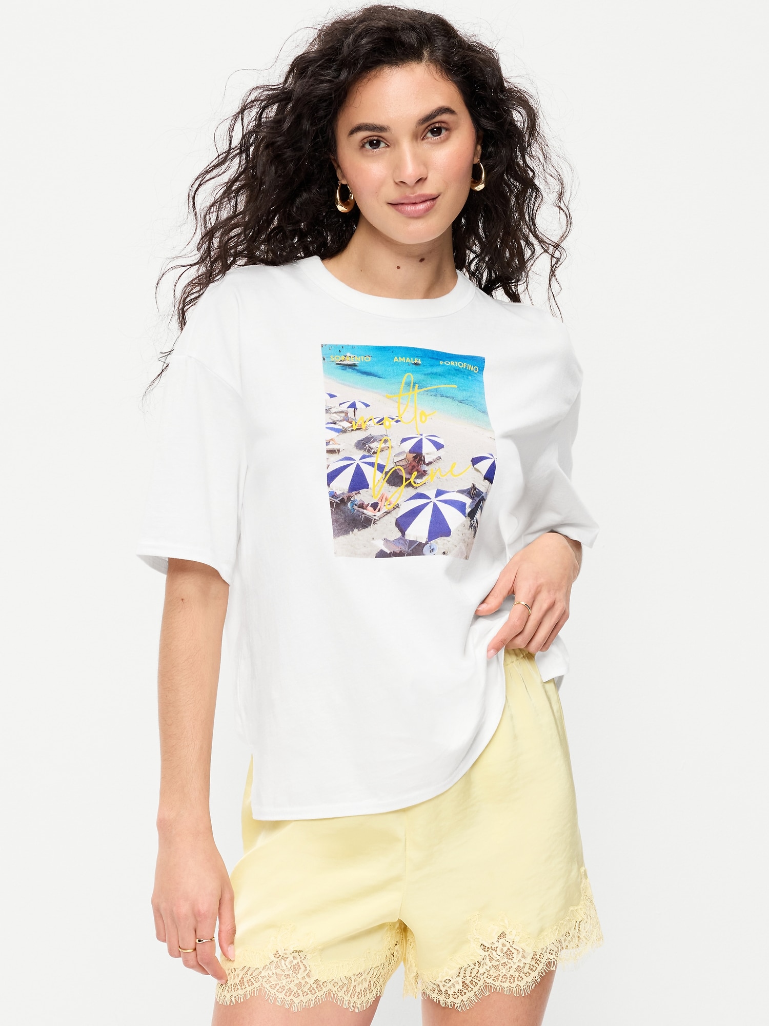 Short-Sleeve Loose Graphic T-Shirt, 74% Off