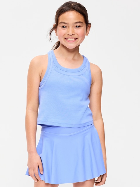 2-In-1 Ribbed Tank Top for Girls