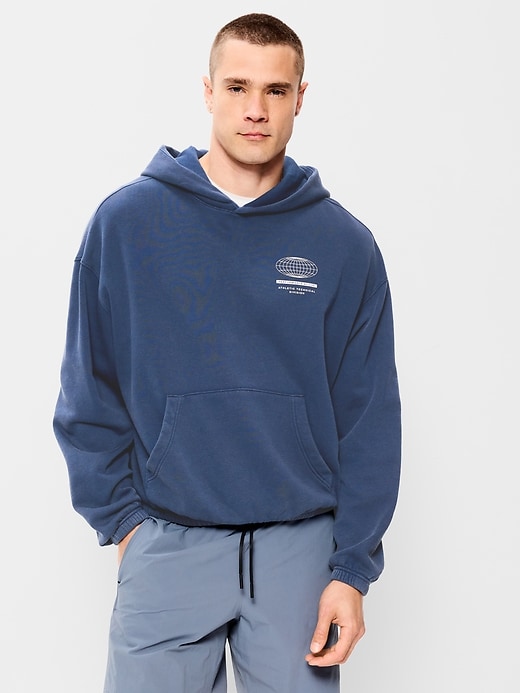 Image number 1 showing, Oversized Washed Cropped Hoodie