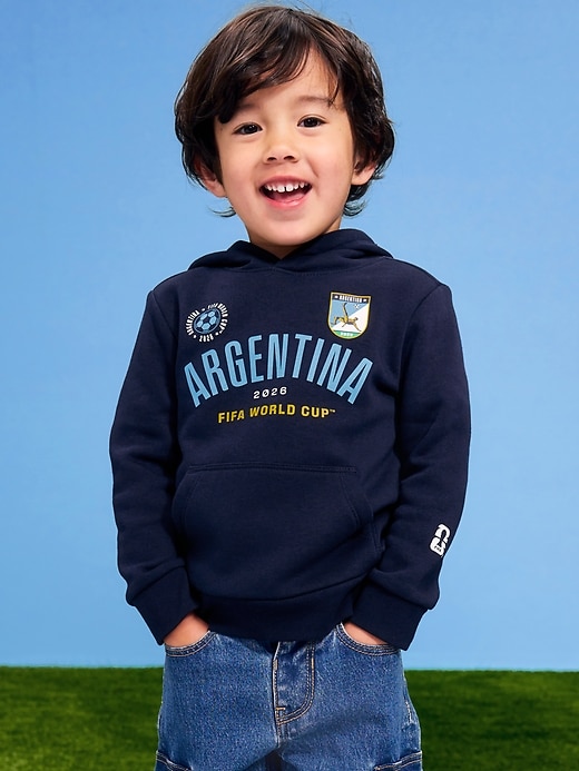 Image number 1 showing, FIFA World Cup 26™ Argentina Oversized Pullover Hoodie for Toddler Boys